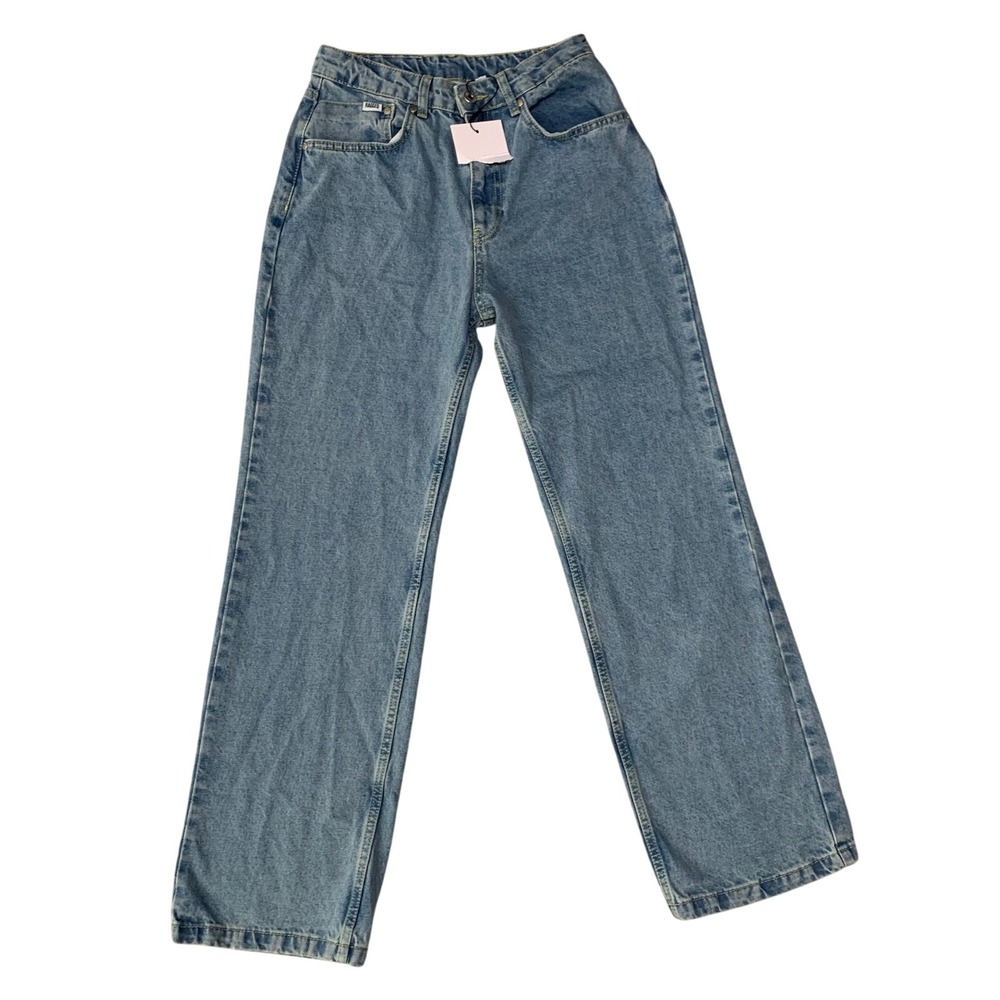 Ragged Jeans Dad Organic Cotton Denim Mid Blue‎ Straight Leg Jeans 28